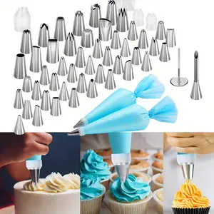 35 Pack Cakes Decorating Kit Piping Bags and Tips Set with 13 Large Size Piping Tips, 35 Standard Size Icing Tips, 2 Reusable Pastry Bags 12 Inch, Cake Decorating Kit for Cookie Icing - Home Improvement. Bakeware