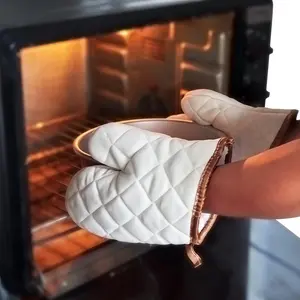 Baking Heat-Resistant Gloves, Thick High-Temperature Kitchen Gloves, Protective Hand Mitts for Ironing Machine, Microwave, Oven