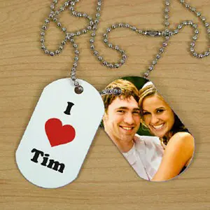 Two Sided Photo Custom Dog Tag