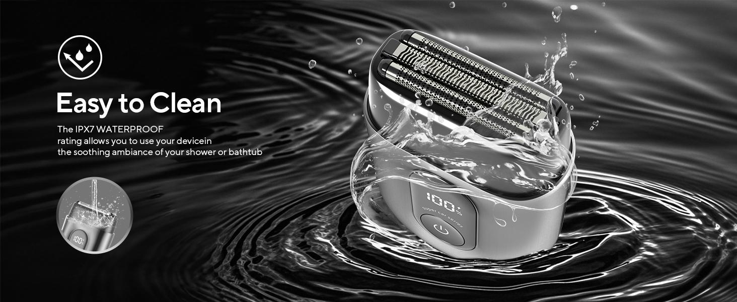 Akunbem Mini Electric Razor for Men , Waterproof & Comfortable One-Button Long Lasting for Travel & Daily Use, 2025 New Beard Shaver
