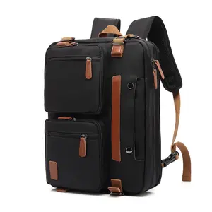 3 in 1 Laptop Bag for Men, 17.3 Inch Work Bags for Men, Laptop Backpack, Briefcases, Messenger Bag, Computer Bags for Laptops for Men Women, Black