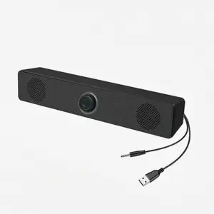 All-in-2 Wired Desktop Speaker System - 3.5mm Audio Cable, USB Plug, Dual Channel, Built-in Dual Speakers for PC/Laptop, Meetings & Games