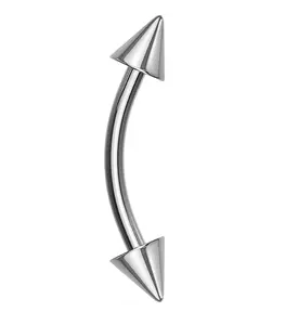 Spiked Titanium Curved Barbell Spiked Titanium Curved Barbell