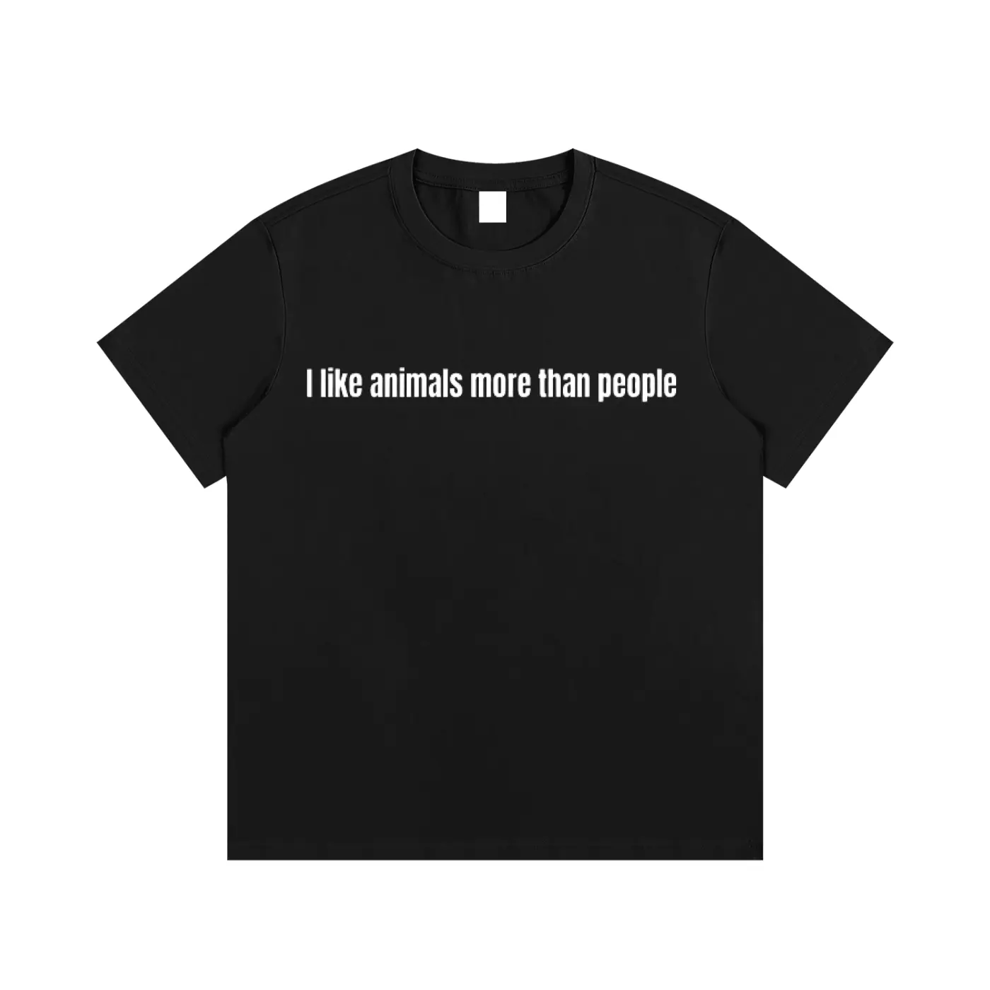 I like animals more than people Essential Cotton T-Shirt