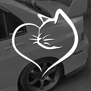 2025 Cats Hearts Sticker,Cute Car Body Window Bumper Vinyl Decal,For Cars, Trucks, Walls, Laptops, Windows, Motorcycles, Bumpers