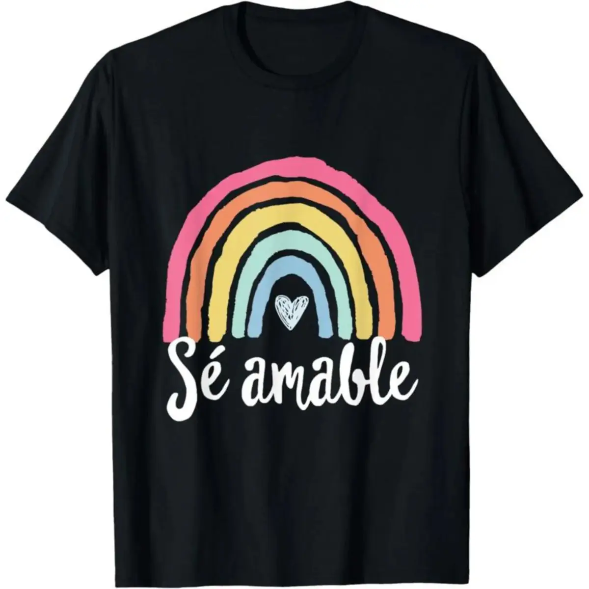 Colorful Boho Rainbow T-Shirt – Be Kind Message for Spanish Bilingual Teachers