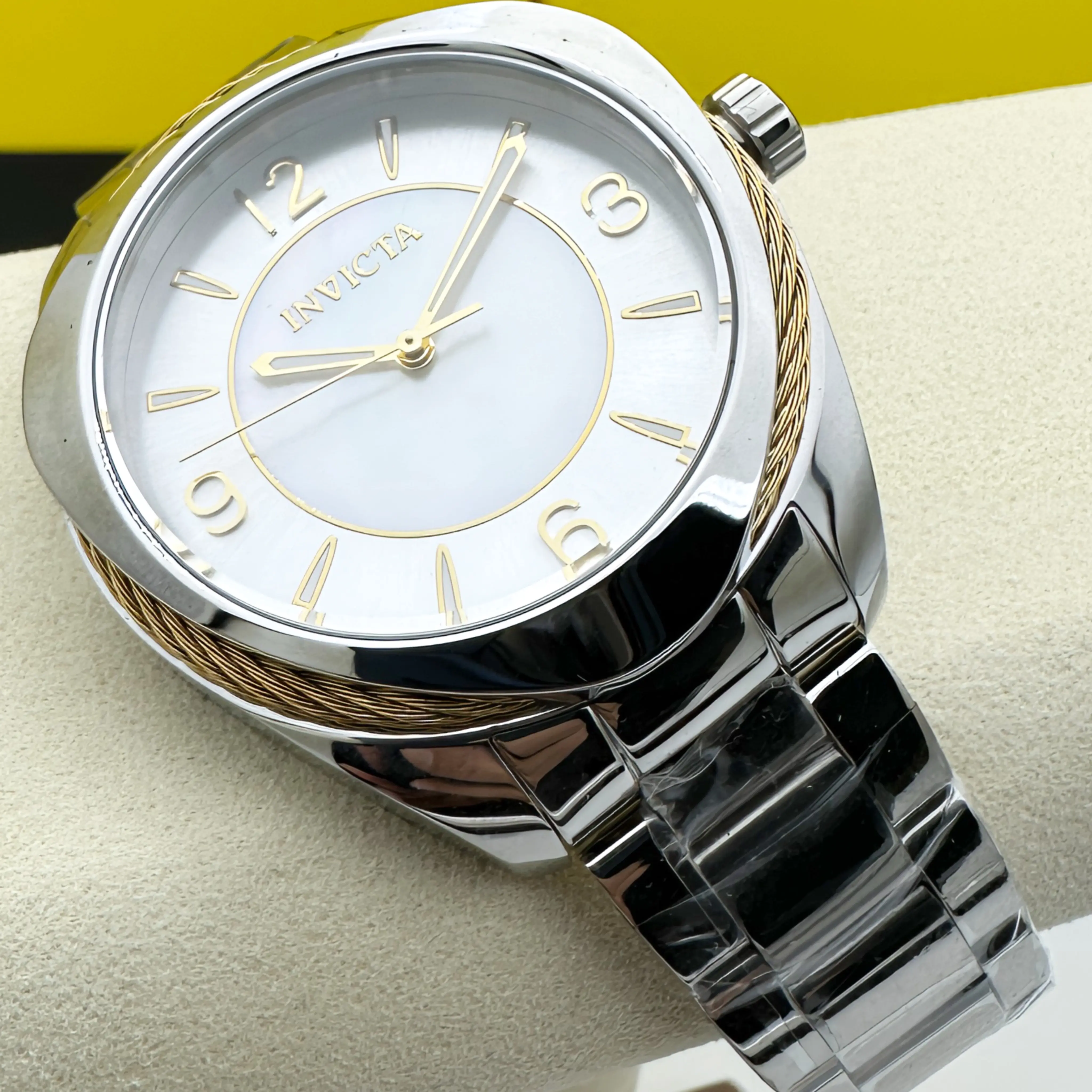 Invicta Women's Bolt Analog Watch, Gold Wire Edition, White Silver Luminous Dial, Quartz 3-Hand Design, Shock-Resistant, Watches For Women, Elegant