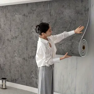 Vintage Industrial Style Wallpaper Sticker, Self-Adhesive Cement Crack Wall Decal, Kitchen Backdrop Bathroom Renovation, Natural Simple Look