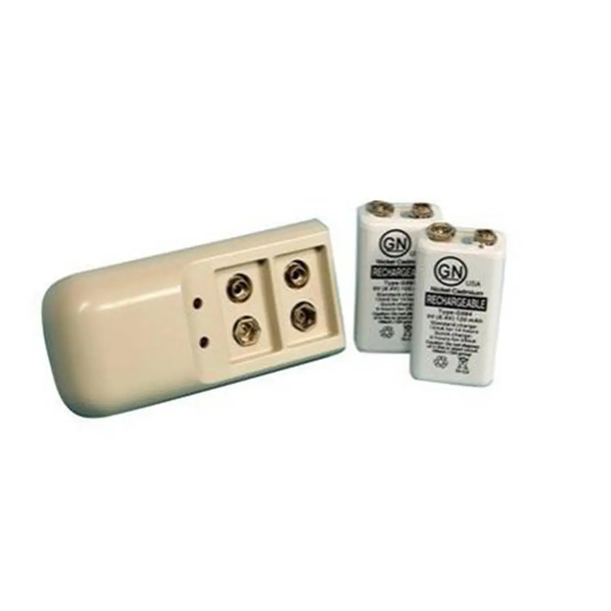 212 MAIN 2-Slot Rechargeable Charger Kit with 2 Included 9V Batteries for TENS, EMS, and Outdoor Use