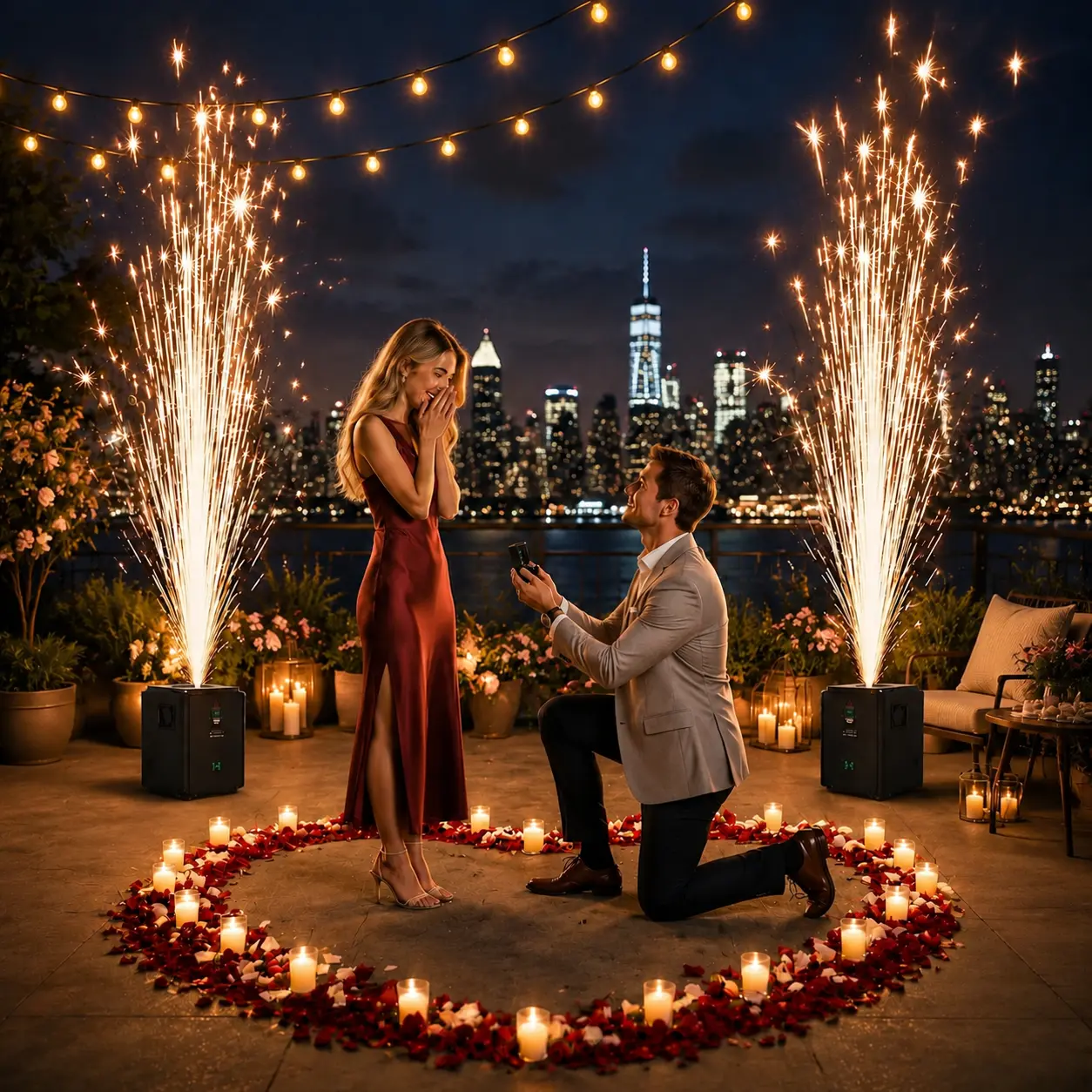 Summerwins 350W Mini Cold Spark Machine Set, Portable Sparkler FX Machine with Auto Safety Protection, 6-10ft Spark Effects for Wedding, Stage Events (No DMX, No Powder Included)