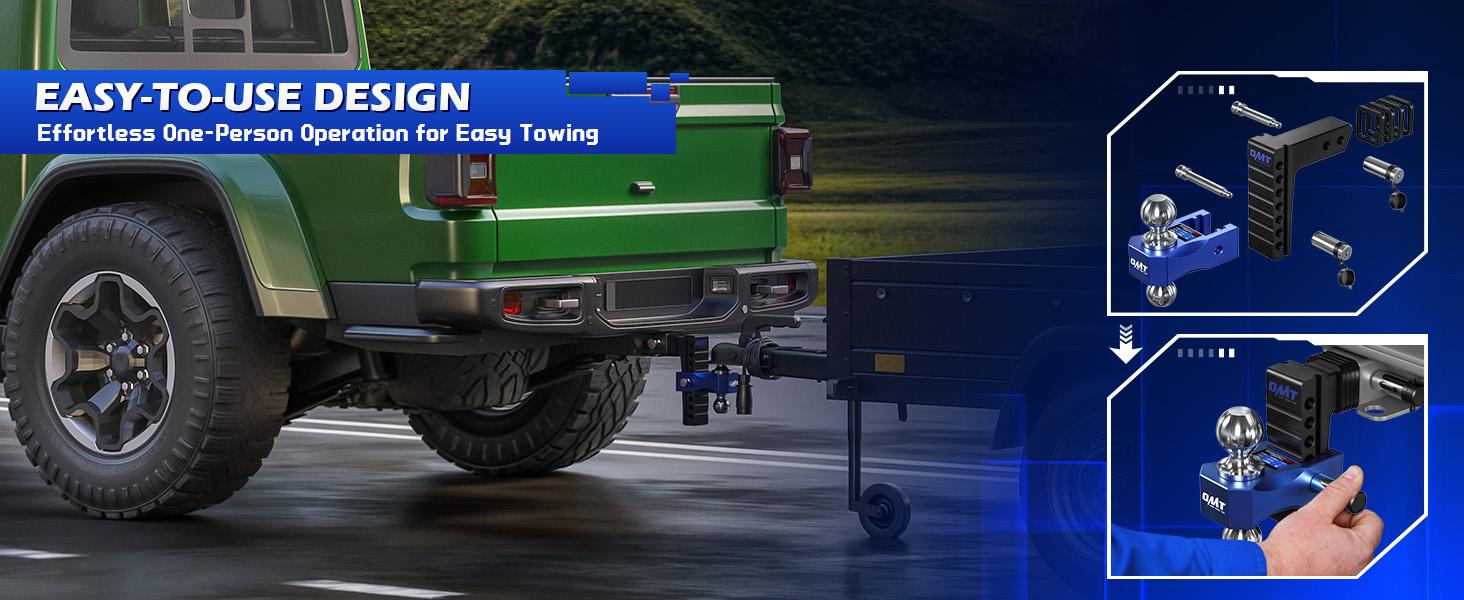 【DealsForYouDays】Orion Motor Tech Adjustable Trailer Hitch, 12500-18500 lbs Heavy Duty Dual Ball Mount, Fits 2" & 2.5" Receiver, 6"/8" Drop, Heavy Duty Aluminum Drop Hitch for Truck with 3 Anti-Theft Locking Hitch Pins 【DealsForYouDays】Orion Motor Tech Adjustable Trailer Hitch, 12500-18500 lbs Heavy Duty Dual Ball Mount, Fits 2" & 2.5" Receiver, 6"/8" Drop, Heavy Duty Aluminum Drop Hitch for Truck with 3 Anti-Theft Locking Hitch Pins