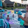LED Flashing Water Play Toy, Cool Glowing Light & Automatic Spray, Automatic Water Blasts, Safe Summer Toy for All Ages, Pool Party Gift, Beach Fun