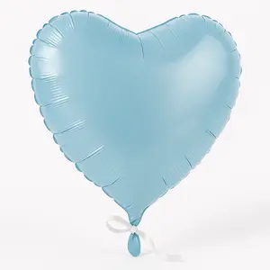 Pastel Blue Heart Foil Balloon - 18-Inch