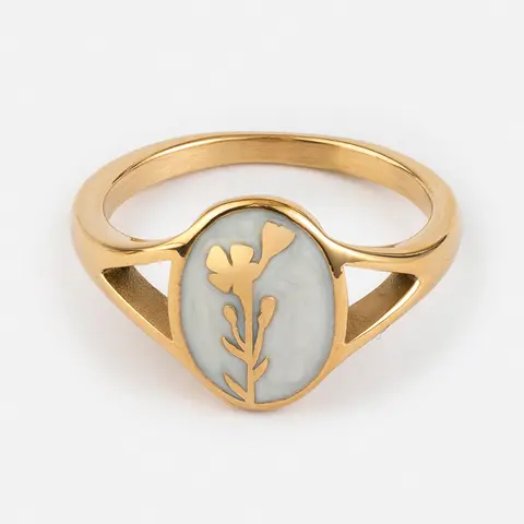 Wildflower Signet Ring