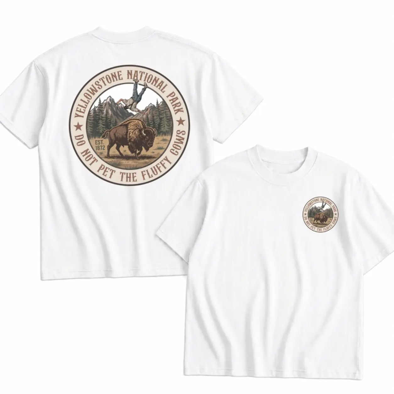 Do Not Pet The Fluffy Cows T-shirt, Yellowstone National Park Shirt, Family Trip Outfit, Matching Camp Tees, Vacation Gifts