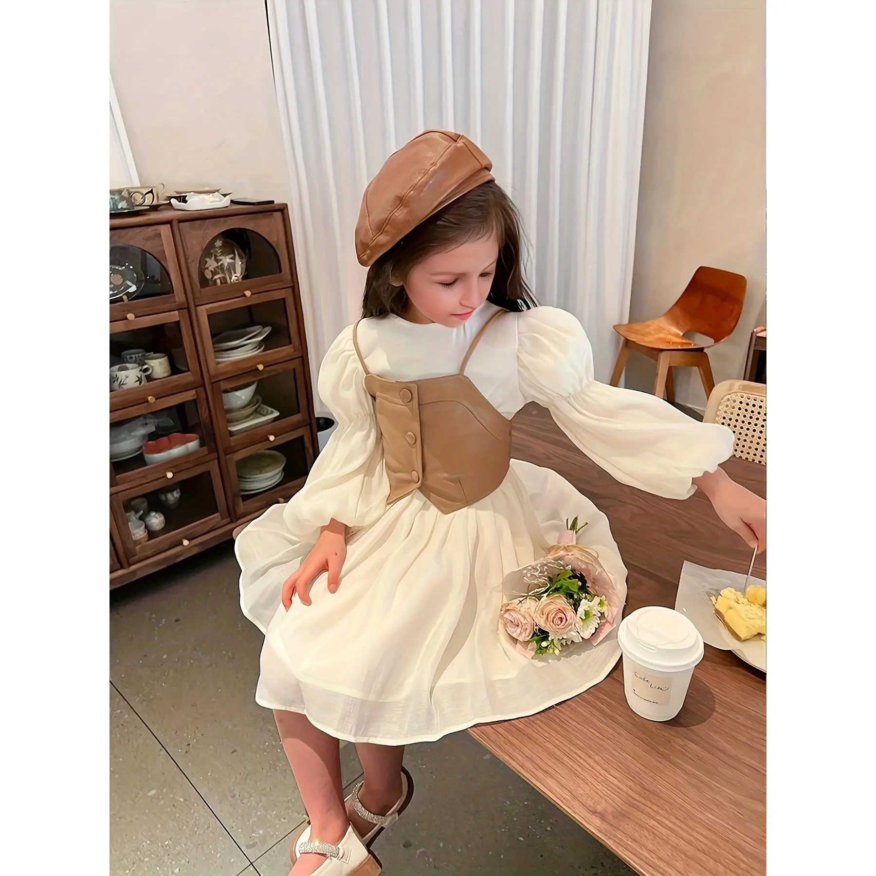 Girls' Fashion Two-Piece Dress Set