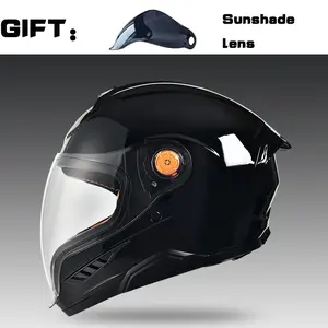 Nbtk Brand Full-Face Motorcycle Helmet, Safety riding helmet, A Sunshade lens as a gift, small, not recommended for adults, Abs Material with Eps Padding, Removable Liner, Ventilation, Equipped With Visor, Drinking Compatible, Unisex, All-Season