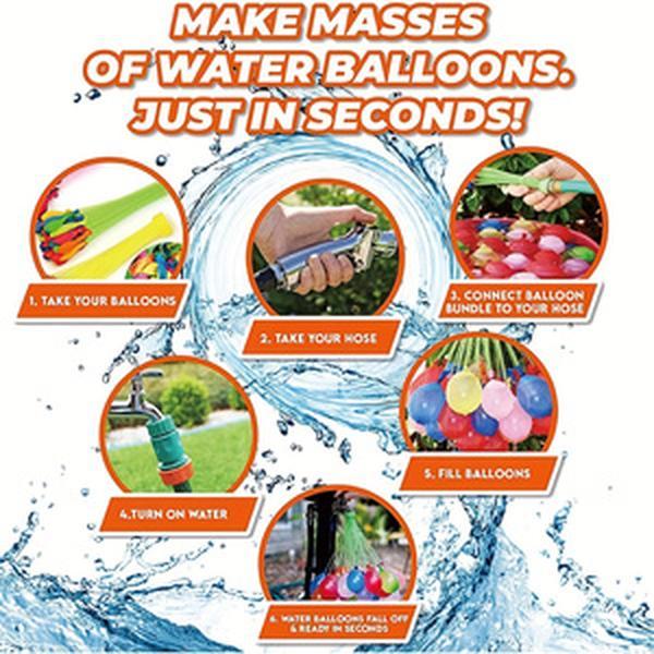 Biodegradable Water Balloons for Kids Summer Fun  Eco-Friendly Rapid Fill Water Bombs for Outdoor Backyard Games & Pool Parties. Self-Sealing Quick Fill Water Balloon Slingshot Set. Perfect Summer Toy Gift for Family Water Fight Activities!