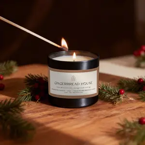 Gingerbread House Beeswax Candle