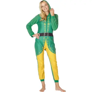 INTIMO Elf The Movie Womens Buddy The Elf One Piece Costume Pajama Set