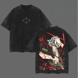 BLEACH Washed T-shirt Year round clothing New Model Unisex Plus Size personality 3Clothes High-end Luxury high quality Breathable