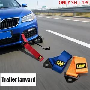 New Car Tow Strap Universal Nylon Tow Rope Front Tow Ring Compatible with Car Towing Bar Trailer Exterior Decoration Car Accessories
