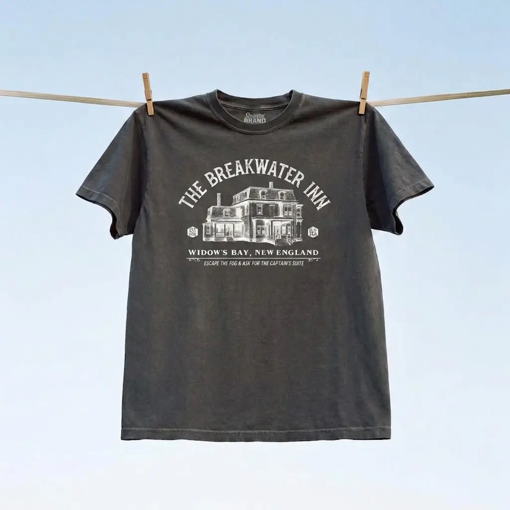 Vintage The Breakwater INN Widow's Bay New England 2026 T- Shirt - Horror Movie Shirt Unisex Heavy Cotton Tee - Women's Casual Wear