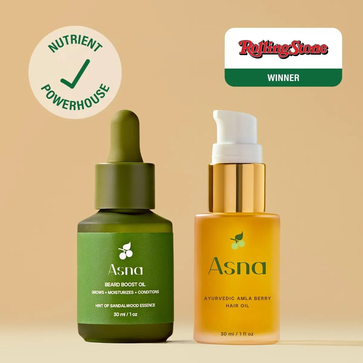 Amla BioVeda Beard Oil + 3-IN-1 Hair Oil