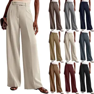 Black Dress Pants Women Women Wide Leg Sports Pants High Waisted Business Casual Work Trousers Dressy Sports Pants With Pockets Black Work Sports Pants Women Black Work Sports Pants Women
