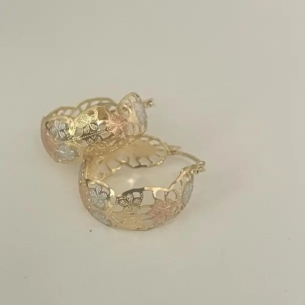 14k Gold Plated Hoop Earrings