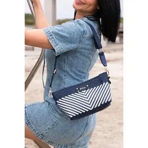 Victoria Crossbody Bag - Luxe White Blue