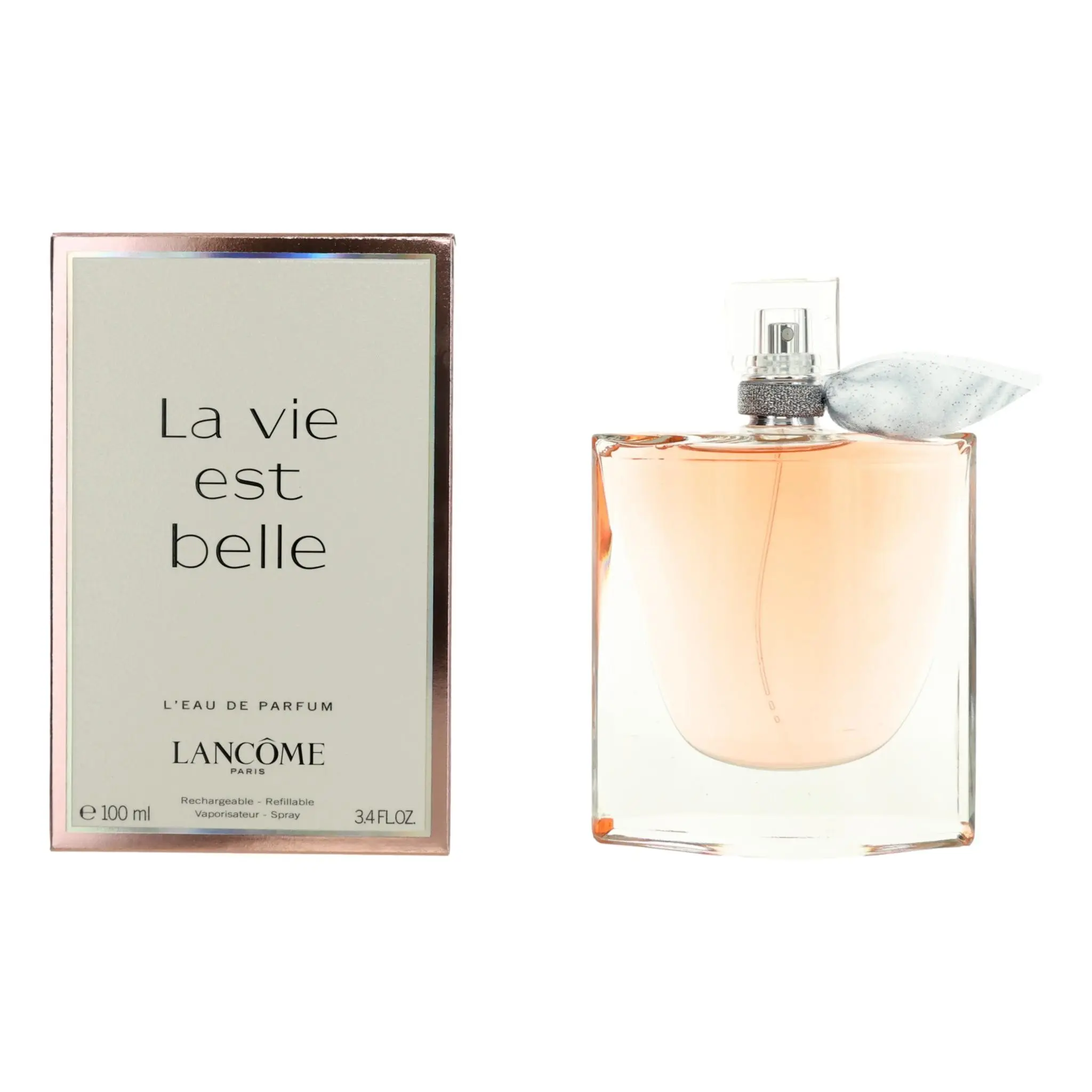 Lancôme La Vie Est Belle Women's Eau de Parfum Spray, Gourmand Floral Scent with Iris, Vanilla, and Almond-Like Tonka Bean, Powdery Base, 3.4 oz