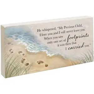 "Footprints" Marble Paver