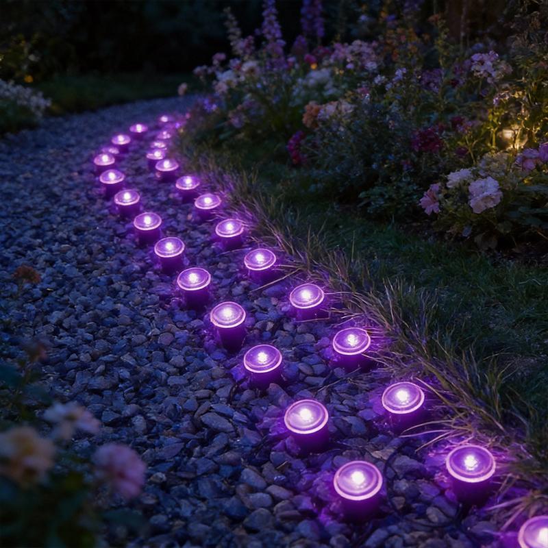 Outdoor string lights, landscape decorative lights 30 lamp heads Solar buried step lights IP44 waterproof street lights, suitable for steps, outdoor garden lights, paths, courtyards and lawns