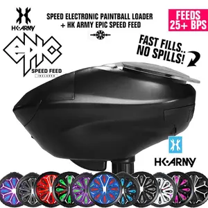 HK Army Speed Electronic Paintball Loader With Epic Speed Feed (25+ BPS)
