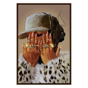 Glam Game - Smard Black Wall Art Print/ Canvas for Home /Office Decor