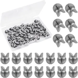 100 count Split Shot Fishing Weights Removable Round Clip On Fly Fishing Line Sinkers Freshwater Saltwater Split Shot Fishing Sinkers Weights
