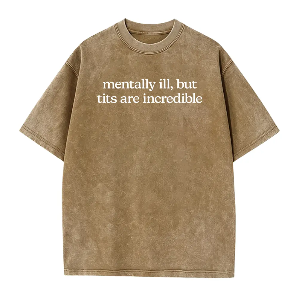 Washed T-shirt-Coffee