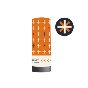 Burnt Orange/White Confetti Popper
