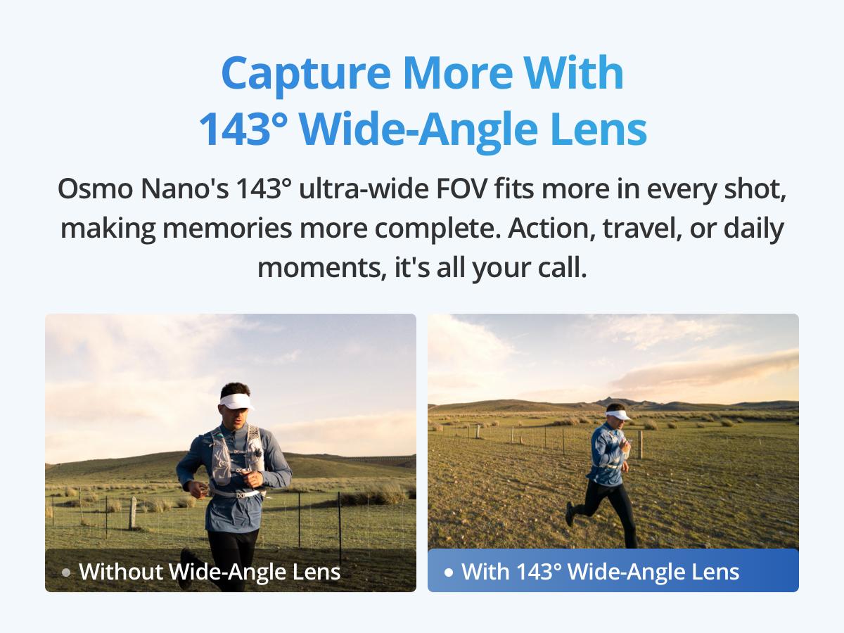 DJI Osmo Nano Standard Combo (64GB) - Small 4K/60fps Vlogging Camera with a 1/1.3″ Sensor, 143° Wide FOV Video, 200-Min Recording, Swift Content Transfer, Magnetic POV Cam 4K for Sports, Vlog