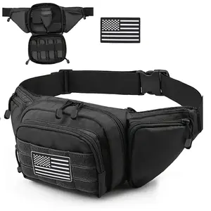 Practical, large-capacity tactical waist pack/hip pack, convenient for concealing and carrying various EDC tools, suitable for outdoor hiking, mountaineering, and fishing.