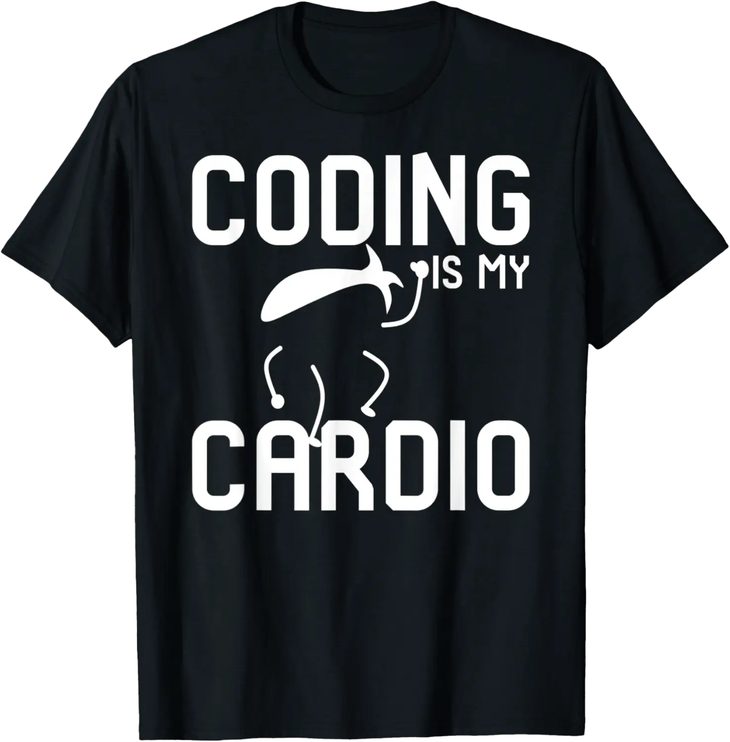 Coding Is My Cardio Funny Code Programming Software Engineer T-Shirt - Margaritahe Shop 96B08HJ317TG