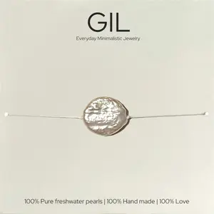 GIL B.015 Bracelet - Real Natural Fresh Water Pearls Handmade Jewelry Accessory for Women's Fashion