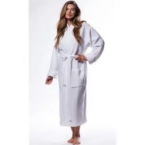 Turquaz Knit Diamond Luxury Kimono Bathrobe Women White