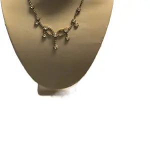 Cascading Floral Rhinostone Evening Set Necklace