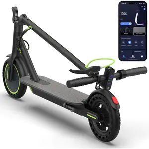 Electric Scooter with 8.5"/10" Solid Tire, 350W/500W Powerful Motor & 19/22 MPH Top Speed, 16/25 Miles Range, Folding E Scooter with Dual Braking for Teens and Adults