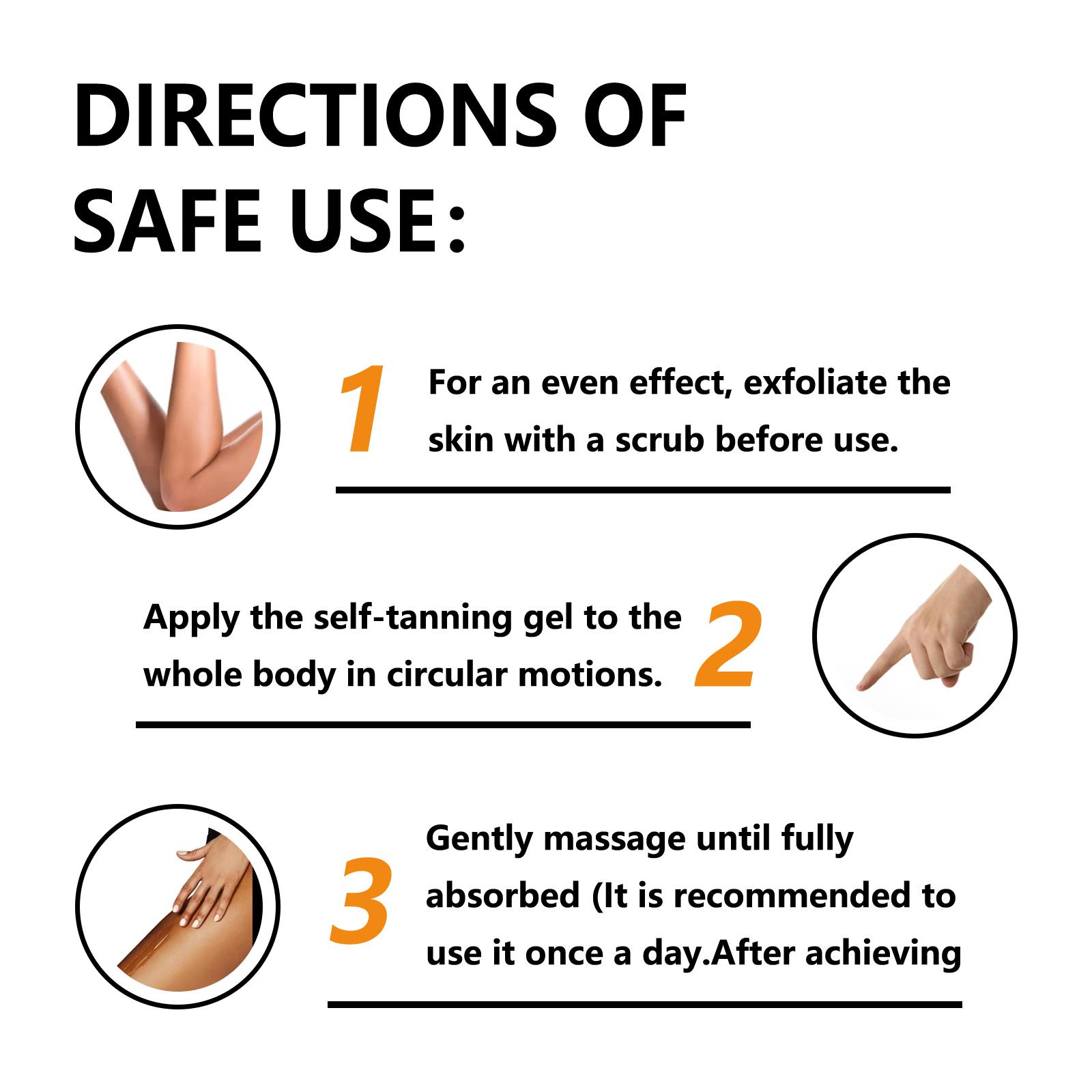 Intensive Tanning Gel for Natural Bronze | Fast Absorb, Non-Greasy, Smooth Application