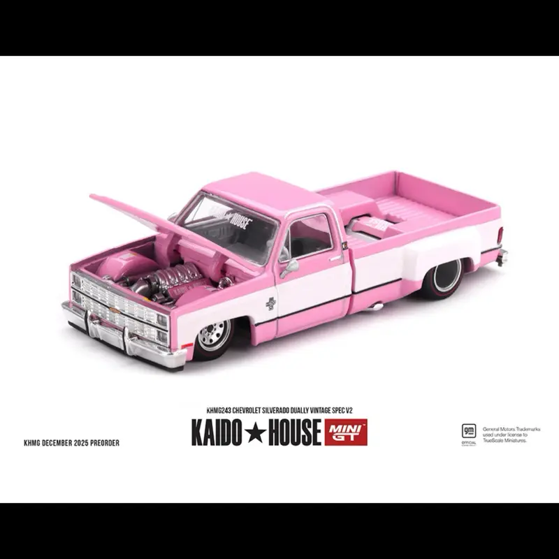 Kaido House x Mini GT Chevrolet Silverado Dually Pink
