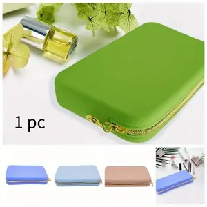 1pc Rectangle Silicone Cosmetic Storage Bag Cosmetic Pouch Large Capacity Travel Makeup Brush Holder Portable Cosmetic Waterproof Organizer Travel Cosmetic Bags
