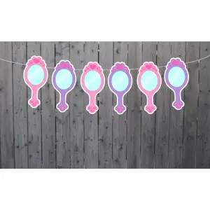 PRINCESS MIRROR GARLAND, Princess Party, Princess Birthday, Princess Party Decorations, Princess Party Supplies, Princess Room Decoration